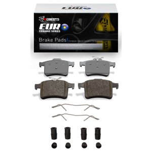 Jaguar XKR-S Brake Pads - Rear - R1 Concepts - Euro Ceramic Pads & Hardware Kit - `10-`19
